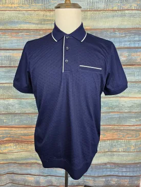 MONTOCHIARO Pure Cotton Jacquard Polo Shirt