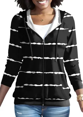 Nimsruc Zip Up Hoodies For Women Long Sleeve Casual