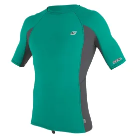 O'Neill Premium Skins Short Sleeve Men's Rash Guard - Baltic Green/ Smoke - 4169B