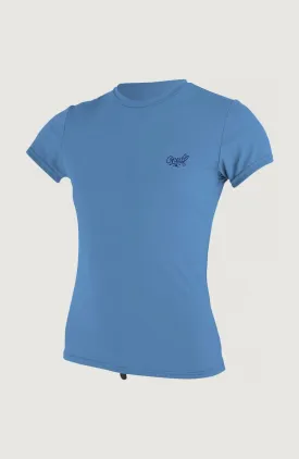 O'Neill Women's Premium Skins S/S Rash Guard - Periwinkle/ Light Blue - 5302