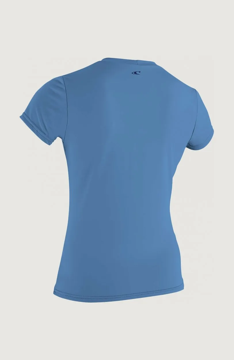 O'Neill Women's Premium Skins S/S Rash Guard - Periwinkle/ Light Blue - 5302