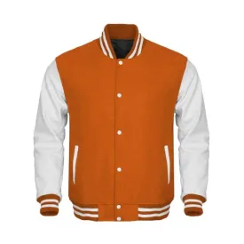 Orange kids Varsity Jacket