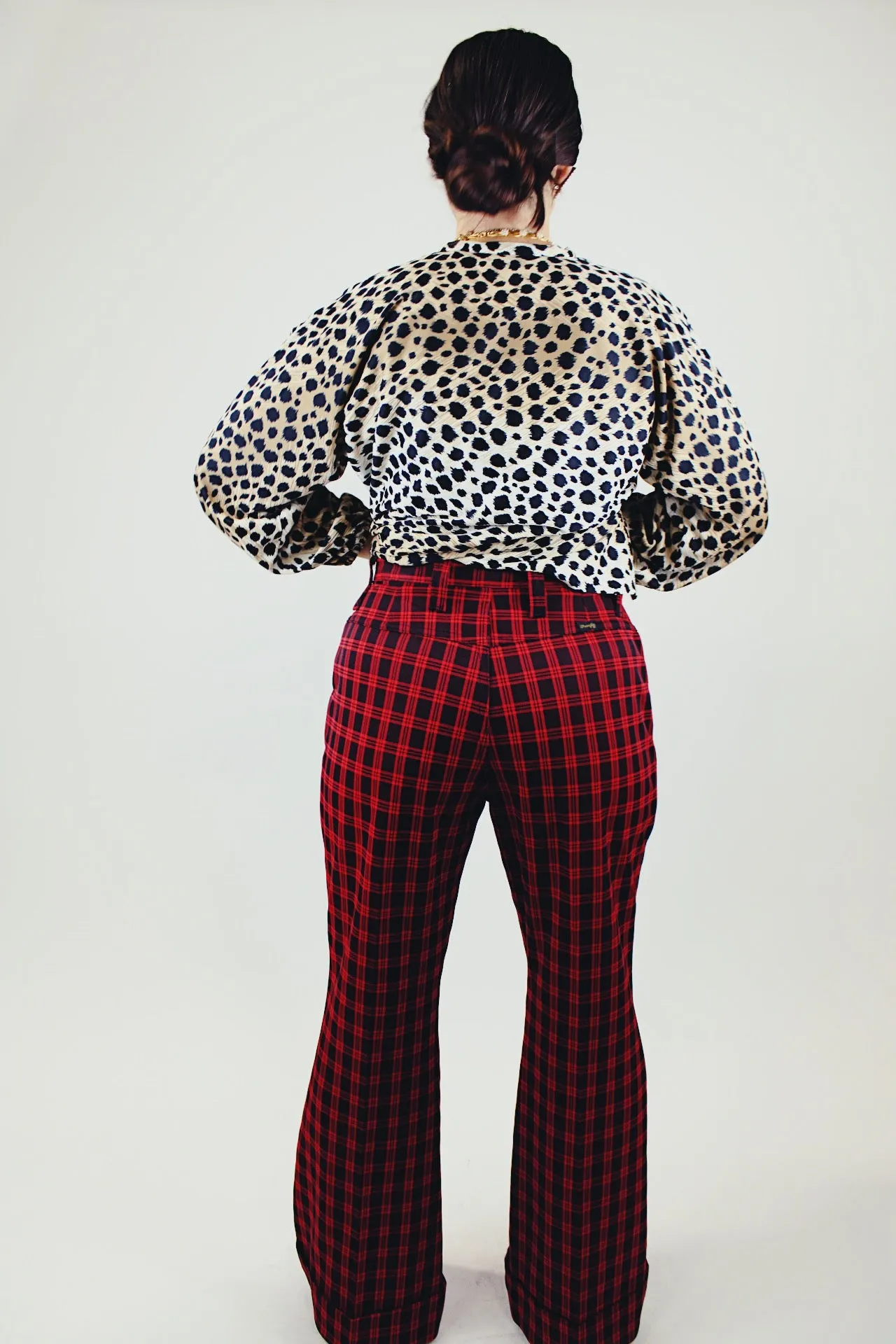 Plaid Print Wrangler Pants