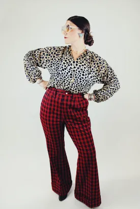 Plaid Print Wrangler Pants