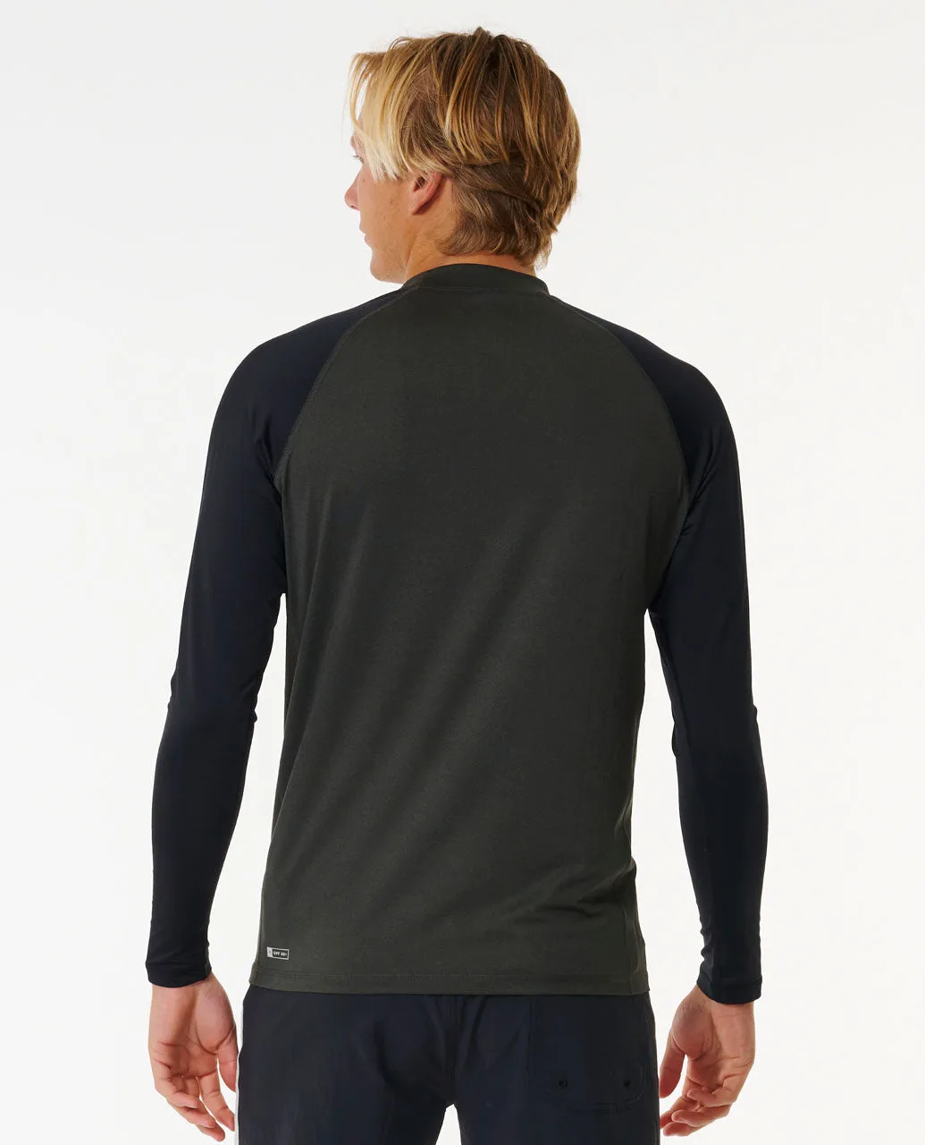Shock UV Long Sleeve Rash Vest - Black Marle