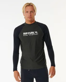 Shock UV Long Sleeve Rash Vest - Black Marle