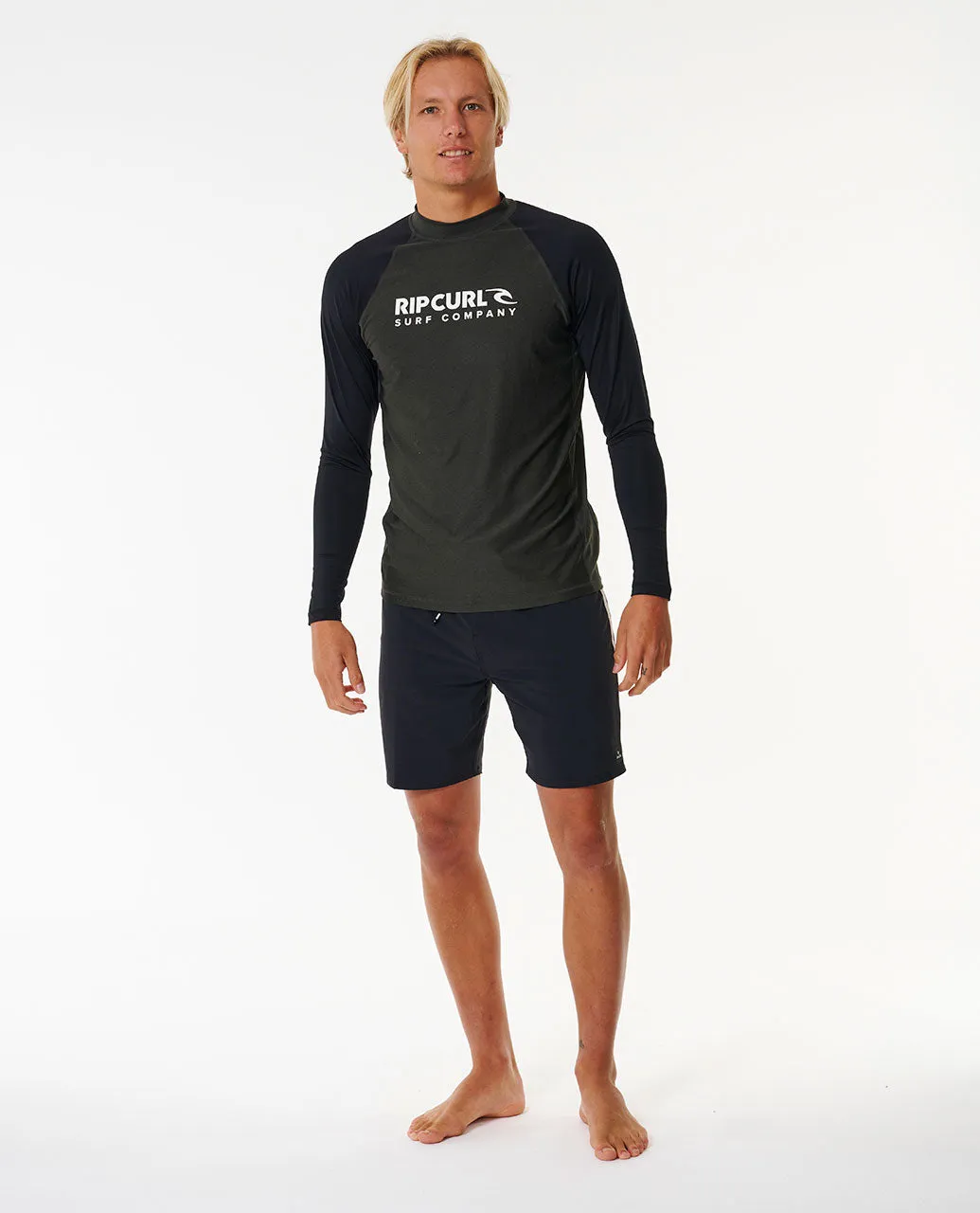 Shock UV Long Sleeve Rash Vest - Black Marle