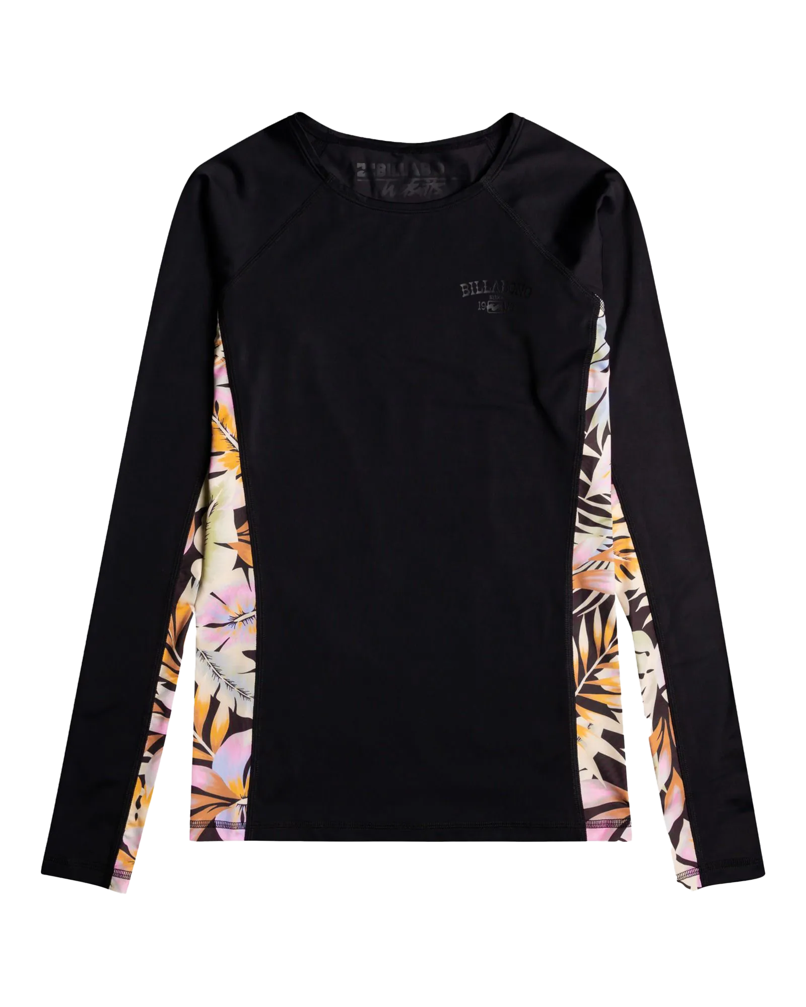 Surf Capsule Yoke Rash Vest in Black Pebble