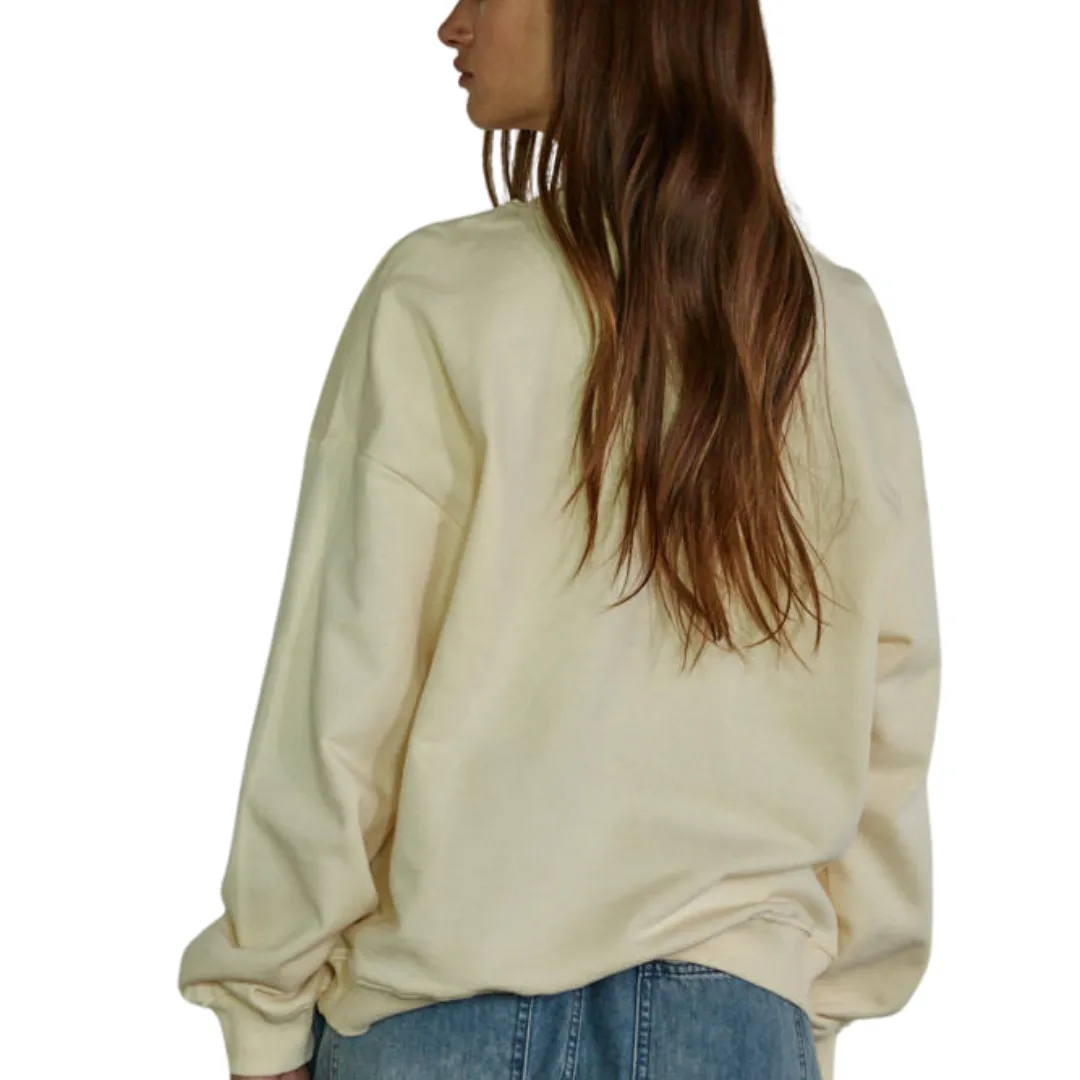 USA Patch Pullover Sweatshirt - Cream