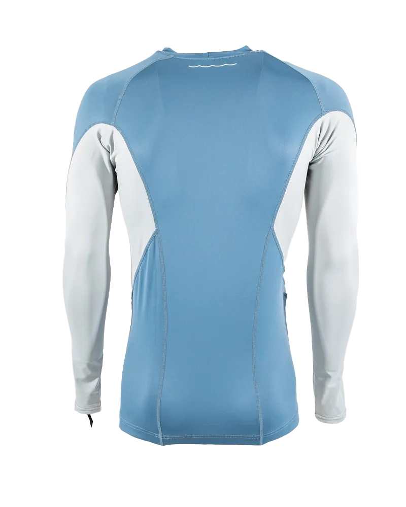 UV Long Sleeve Rash Vest in Blue & Grey