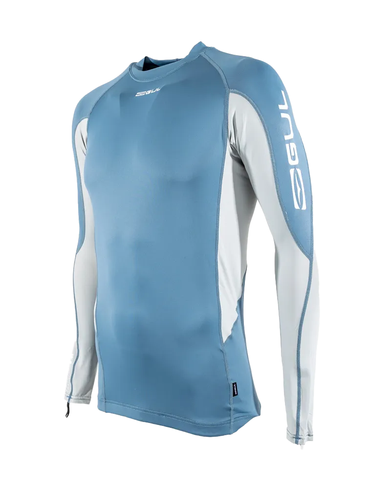 UV Long Sleeve Rash Vest in Blue & Grey