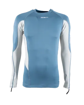 UV Long Sleeve Rash Vest in Blue & Grey