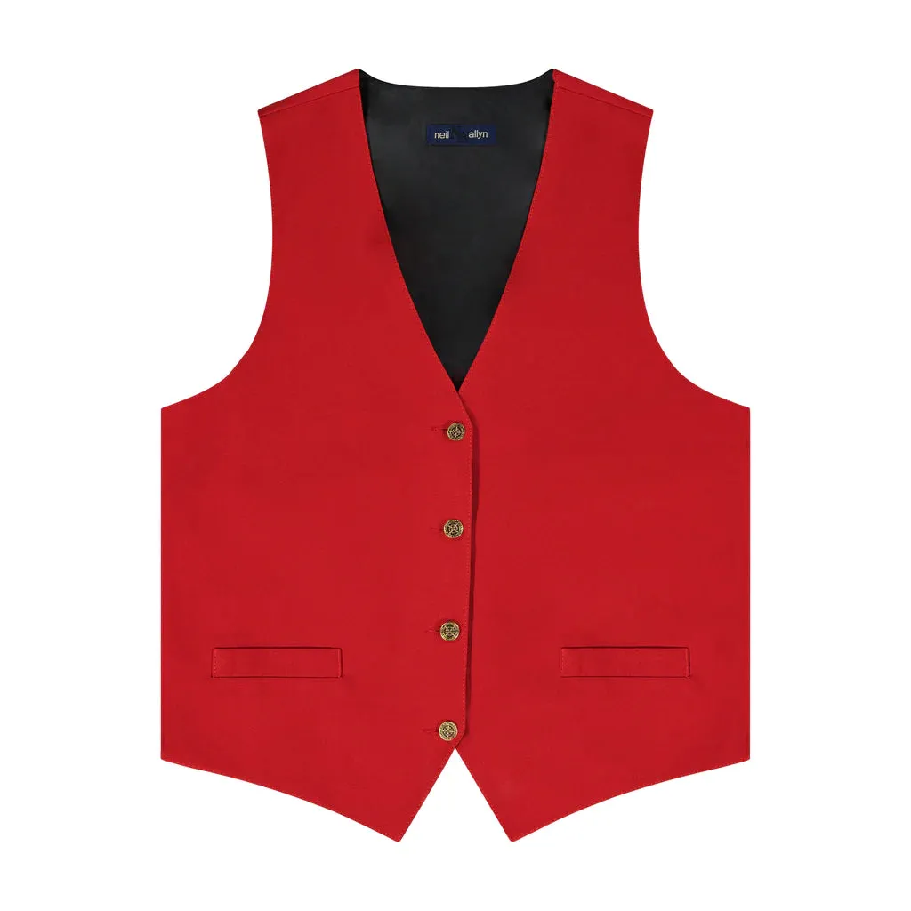 Women's 5 Button Vest - No Lapel